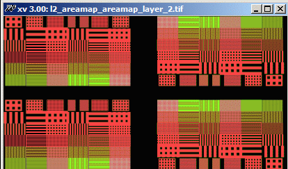 Area Fill - Areamap TIFF image with RGB values corresponding to area, X dir, and Y dir