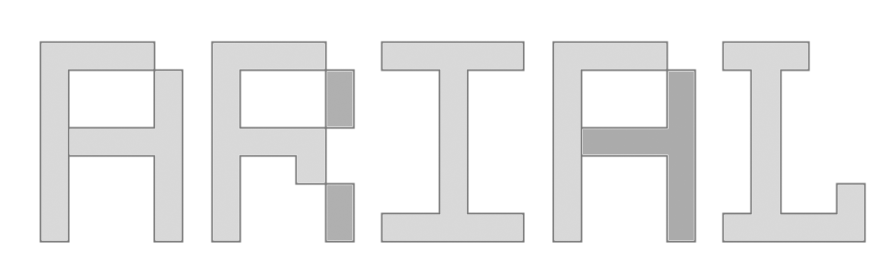 example of the PGFONT output in GDSII