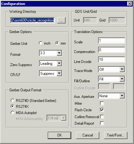 asm600 windows configuration dialog