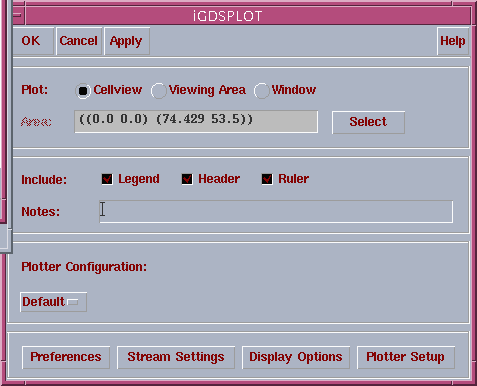 iGDSPLOT main dialog box