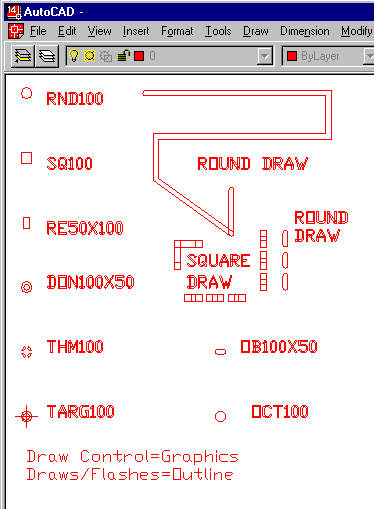 AutoCAD snapshot of Draw=Graphics AND Draw/Flash = Outline